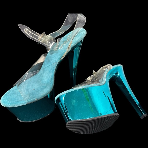 Pleaser Flamingo 7" HEEL WITH 2 3/4" PLATFORM ANKLE STRAP SANDAL - Picture 2 of 5